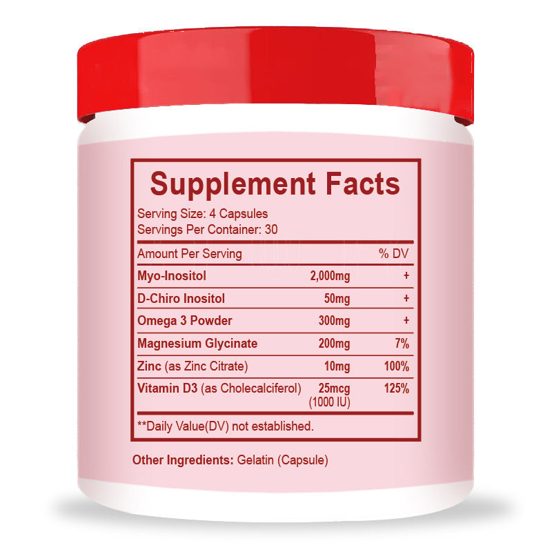 Inositol Capsules with Folic Acid - 120 Count
