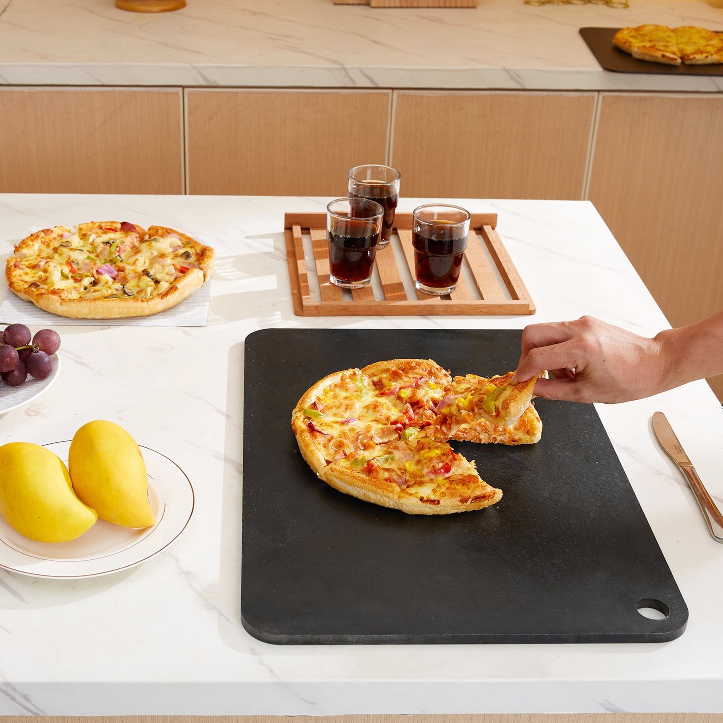 Pre-Seasoned Carbon Steel Pizza Steel Plate - 20" x 14"