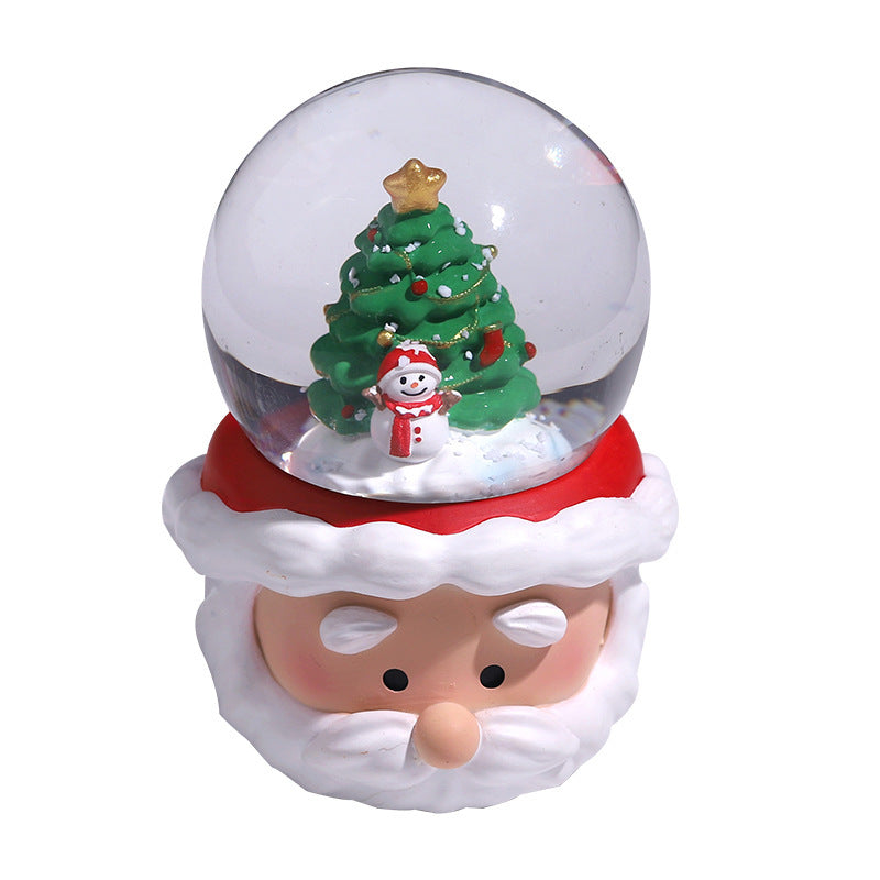 Christmas Crystal Ball Ornament Resin Craft Decor - Holiday Decoration Supplies