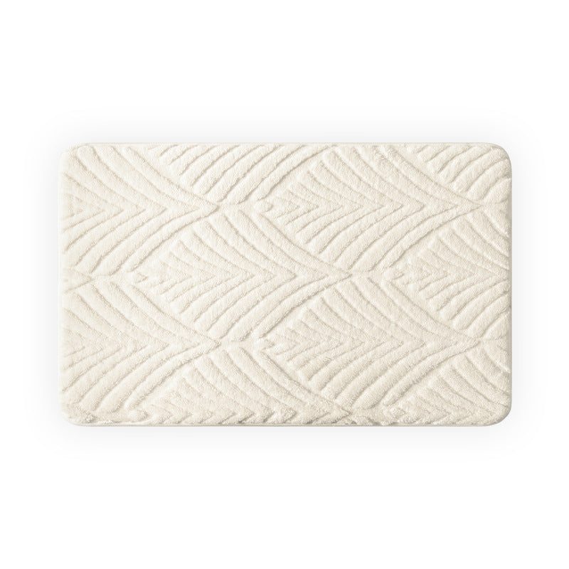 Velvet Jacquard Entry Door Mat - Modern Welcome Floor Rug