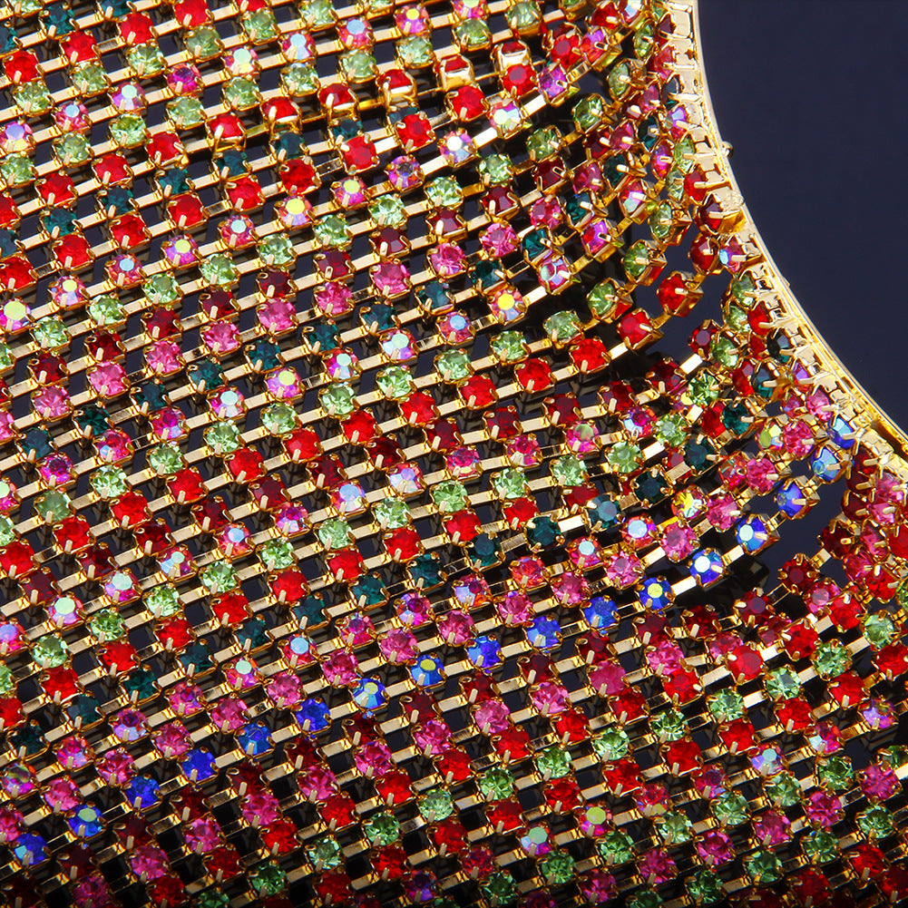 Rainbow Fringed Headband with Diamonds