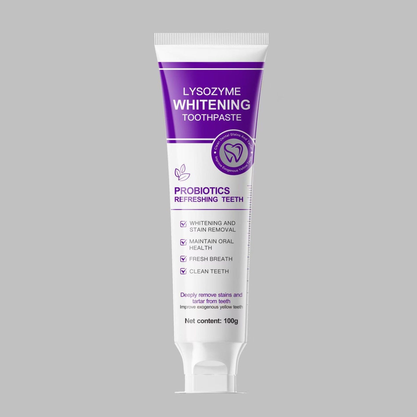 Lysozyme Toothpaste 100g - English Version of Crown Toothpaste for Oral Care