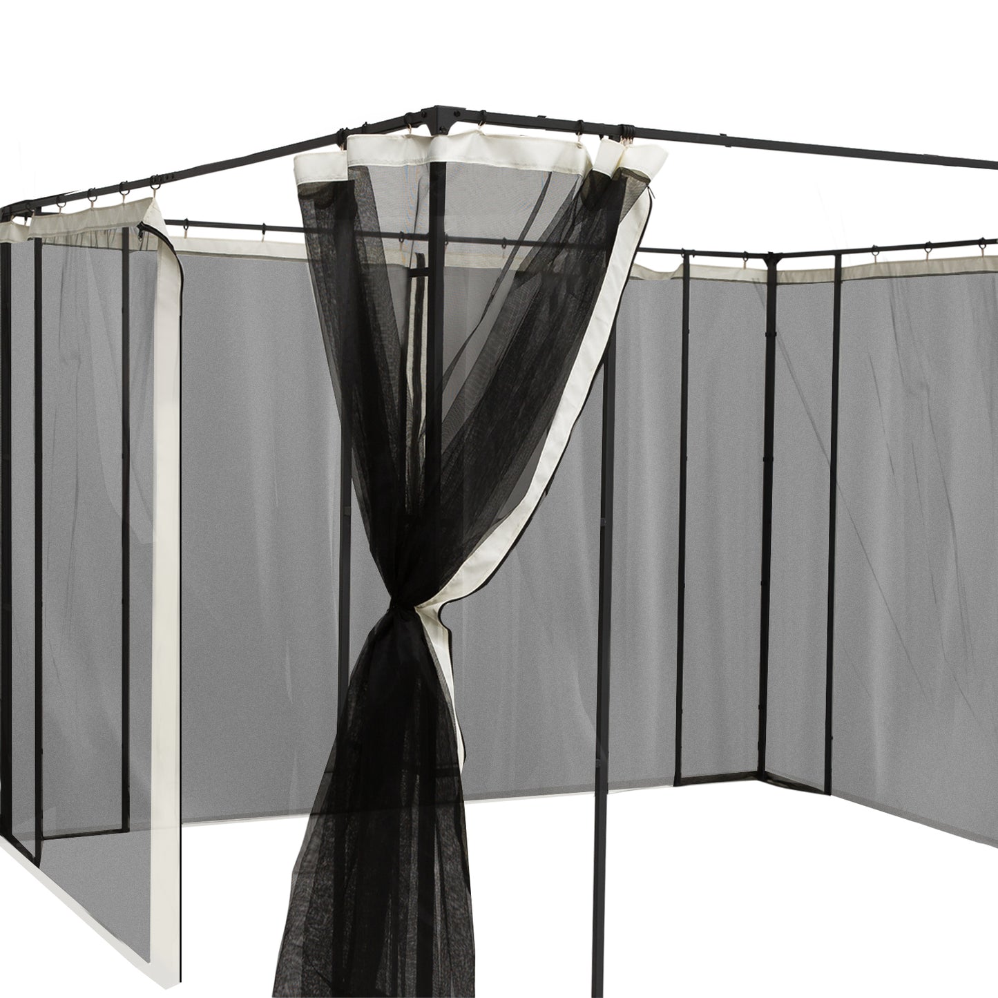 Replacement Mesh Screen for 10x10 Gazebo - Black