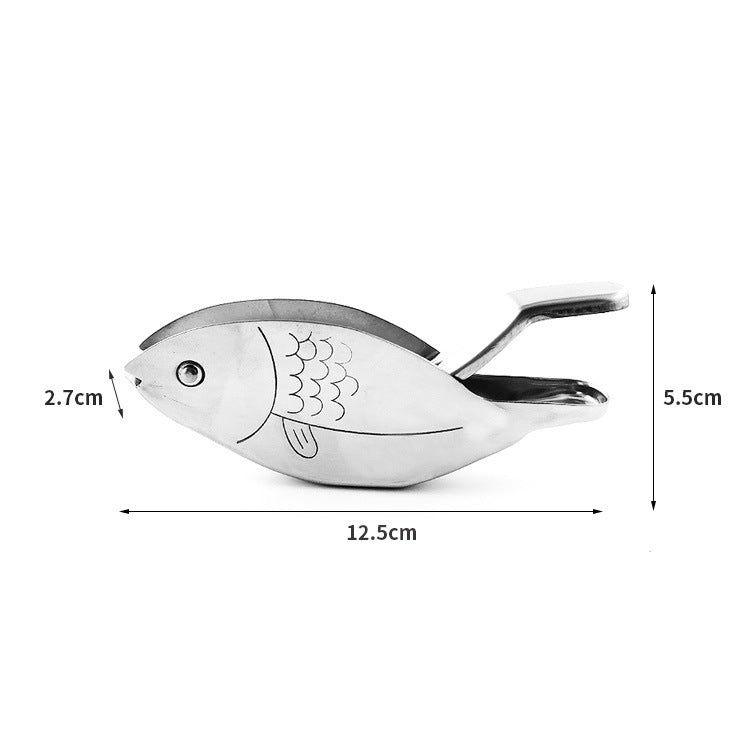 304 Stainless Steel Lemon Juicer - Manual Fish Type Kitchen Tool