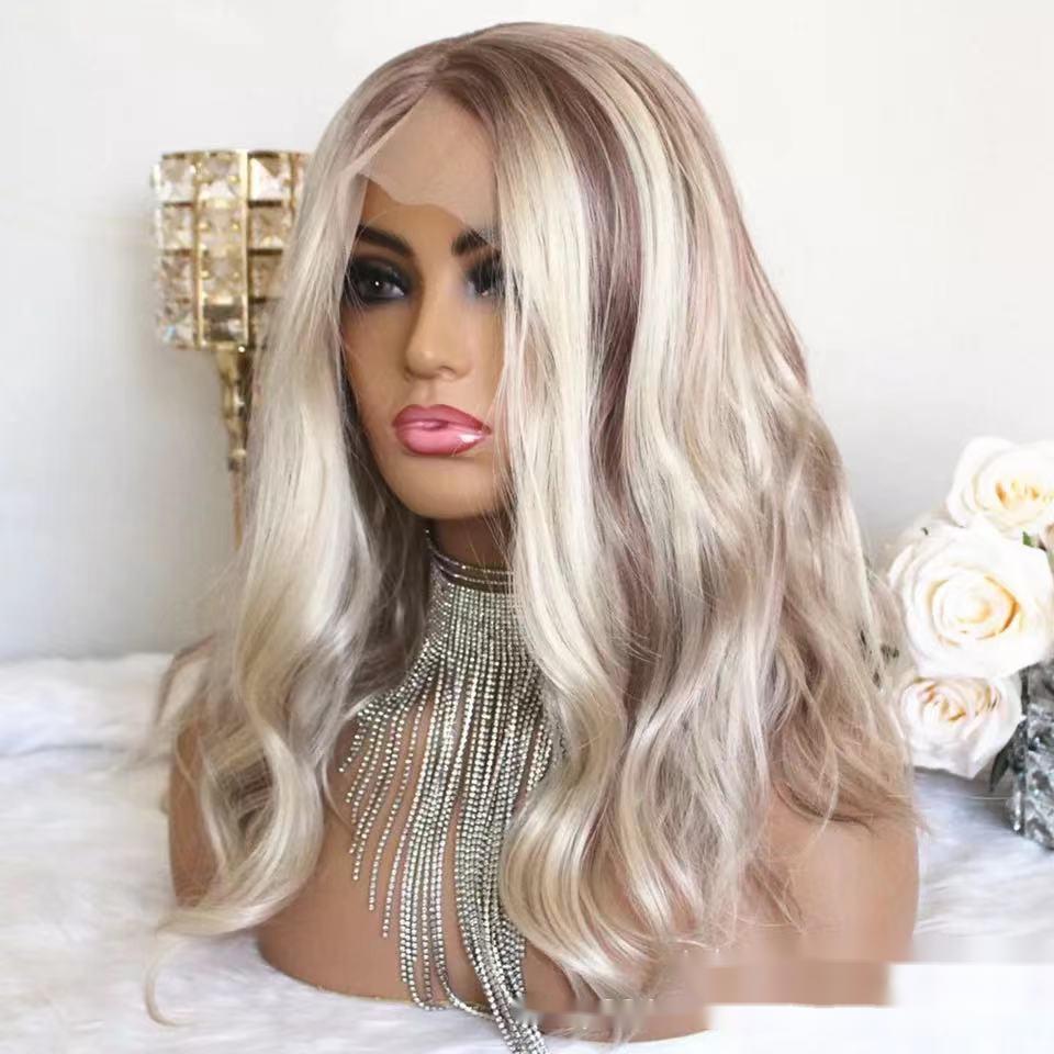 Brown Big Wave Synthetic Wig - High Temperature Fiber