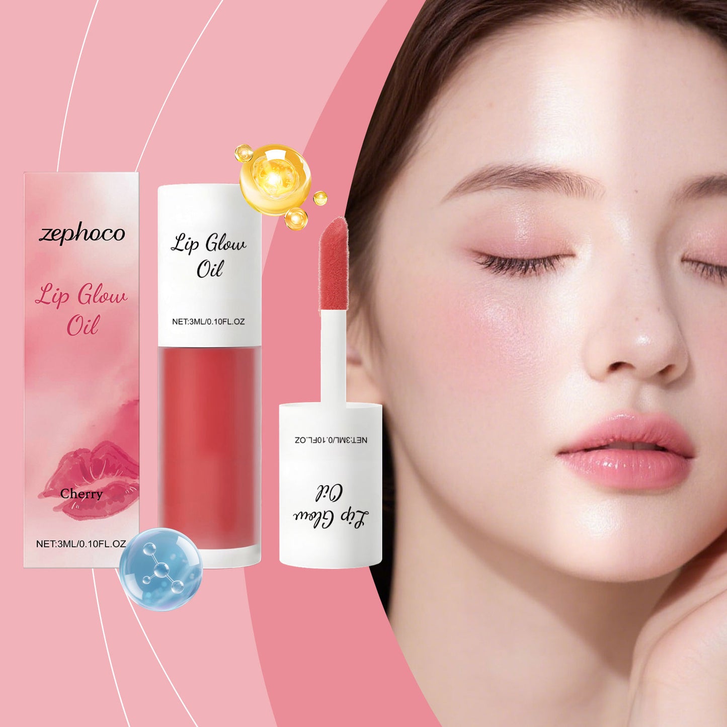 Moisturizing Cherry Lip Gloss Oil - 3ml Lip Makeup