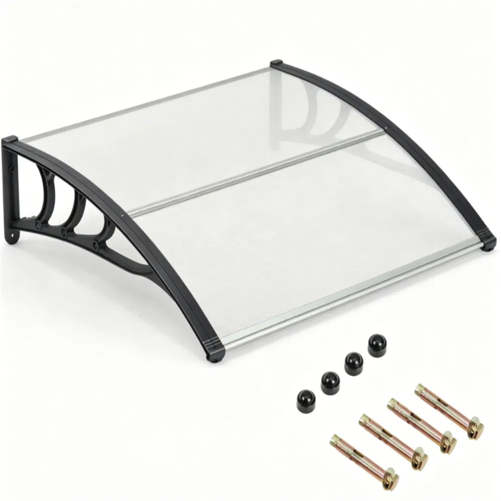39"x30" Waterproof Window Door Awning - Modern Gray Canopy