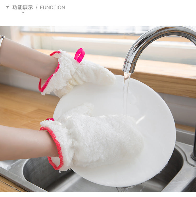 Waterproof Bamboo Fiber Dishwashing Gloves for Kitchen Cleaning