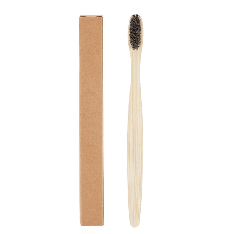 Eco-Friendly Bamboo Toothbrush with Pig & Horse Hair - Degradable & Soft