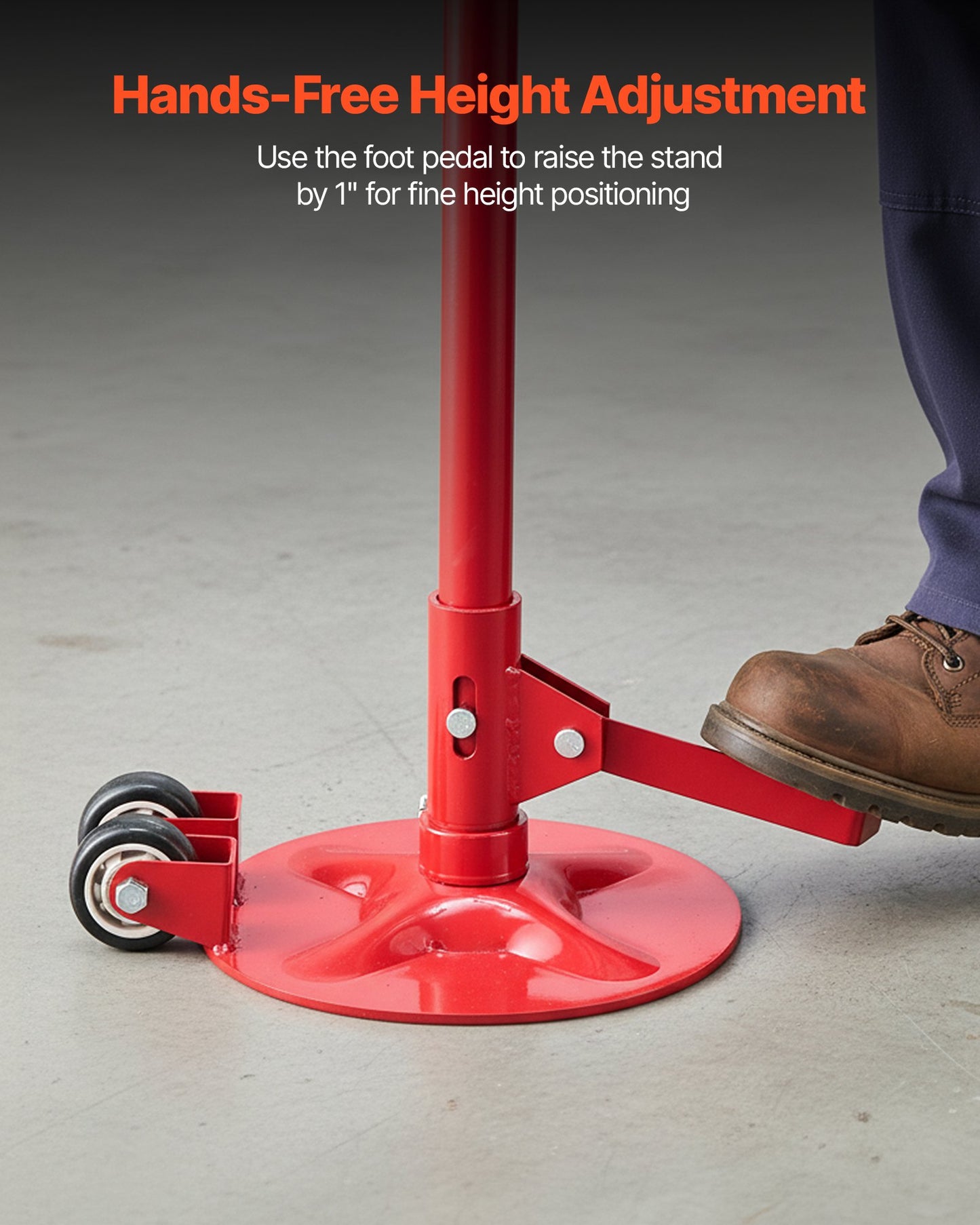 Heavy Duty Vehicle Support Stand 3-4 Ton Capacity with Wheels & Adjustable Height