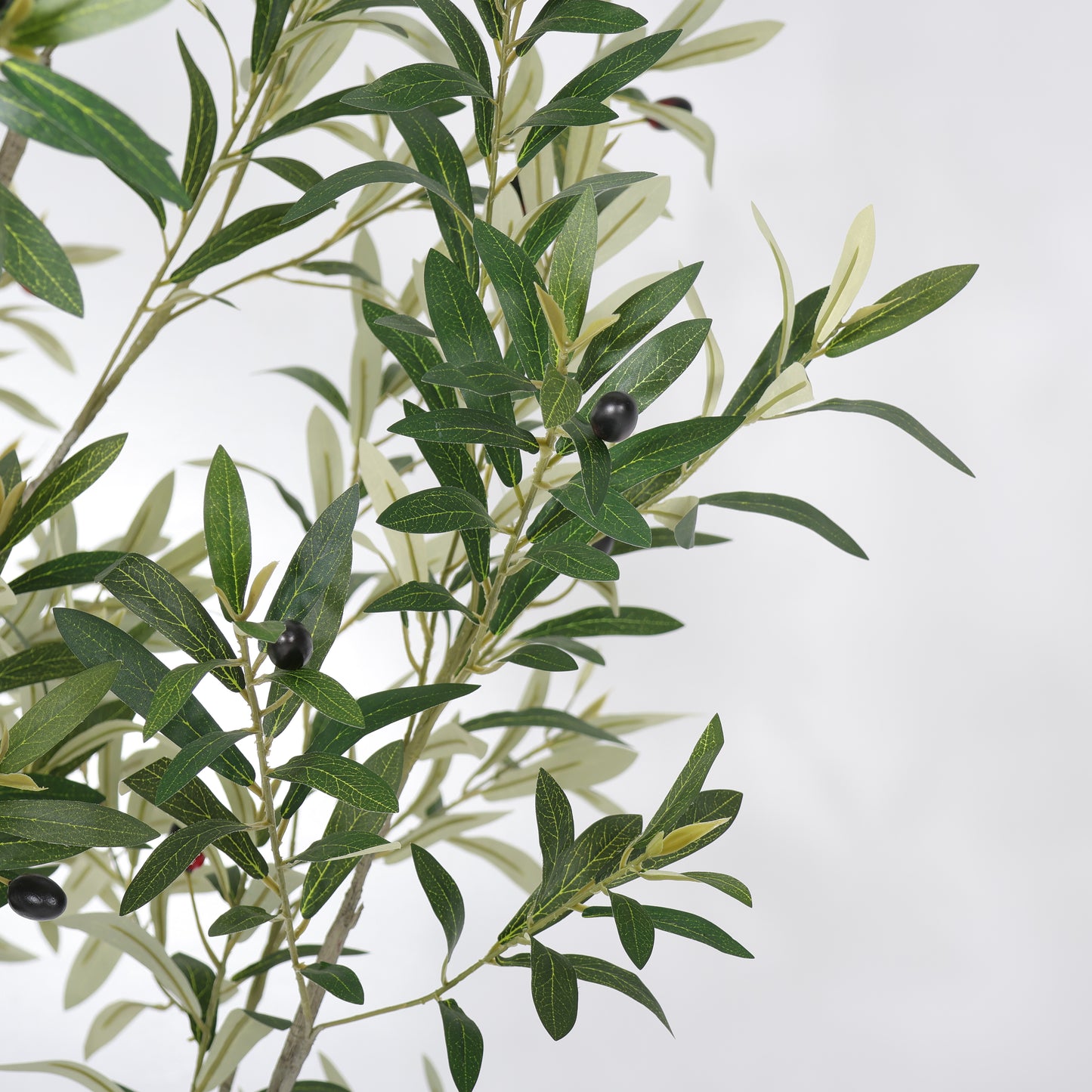 8FT Artificial Olive Tree in Modern White Pot - Indoor & Outdoor