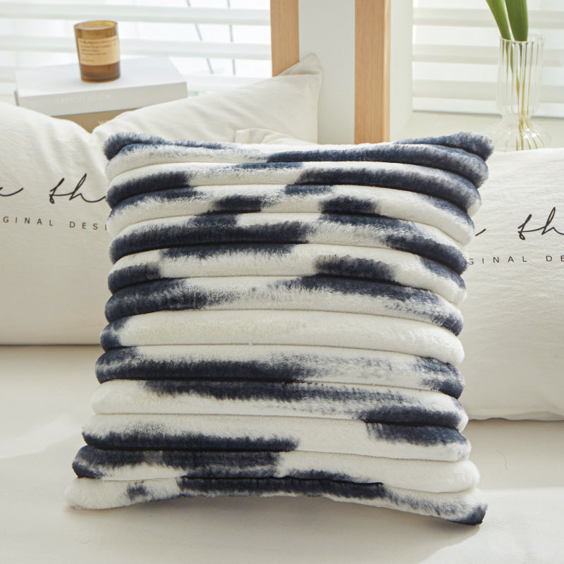 Geometric Striped Square Pillow Cover 45x45cm - Multiple Colors