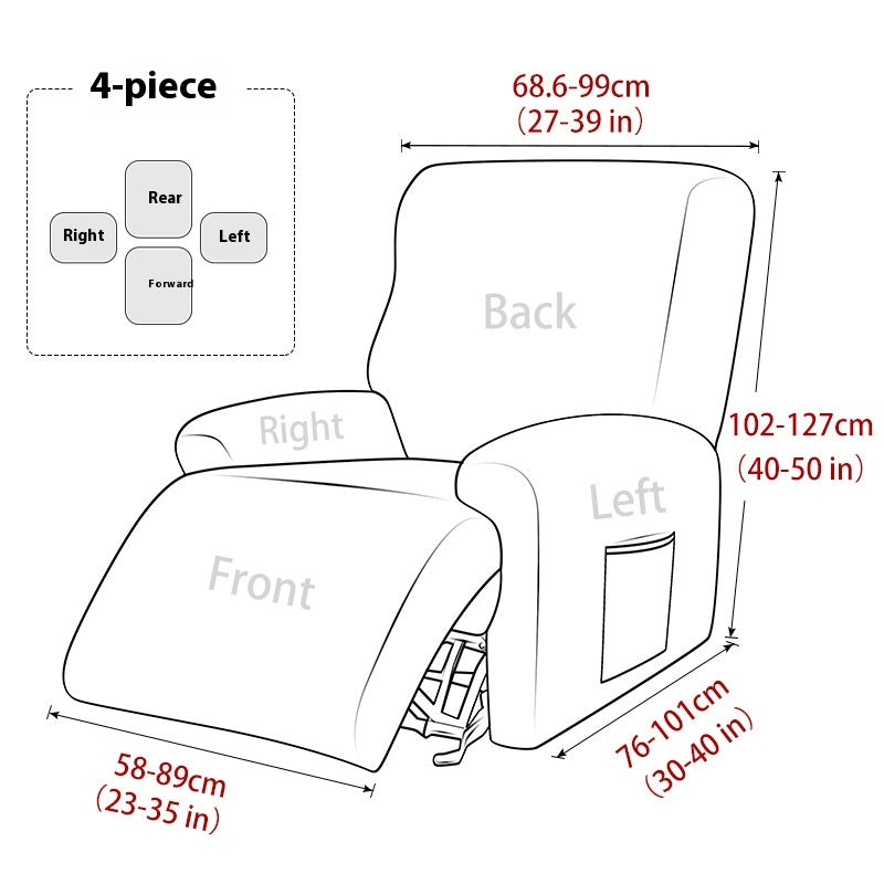 Elastic Split Sofa Cover Set - Multiple Colors & Styles for Sectional & Couch