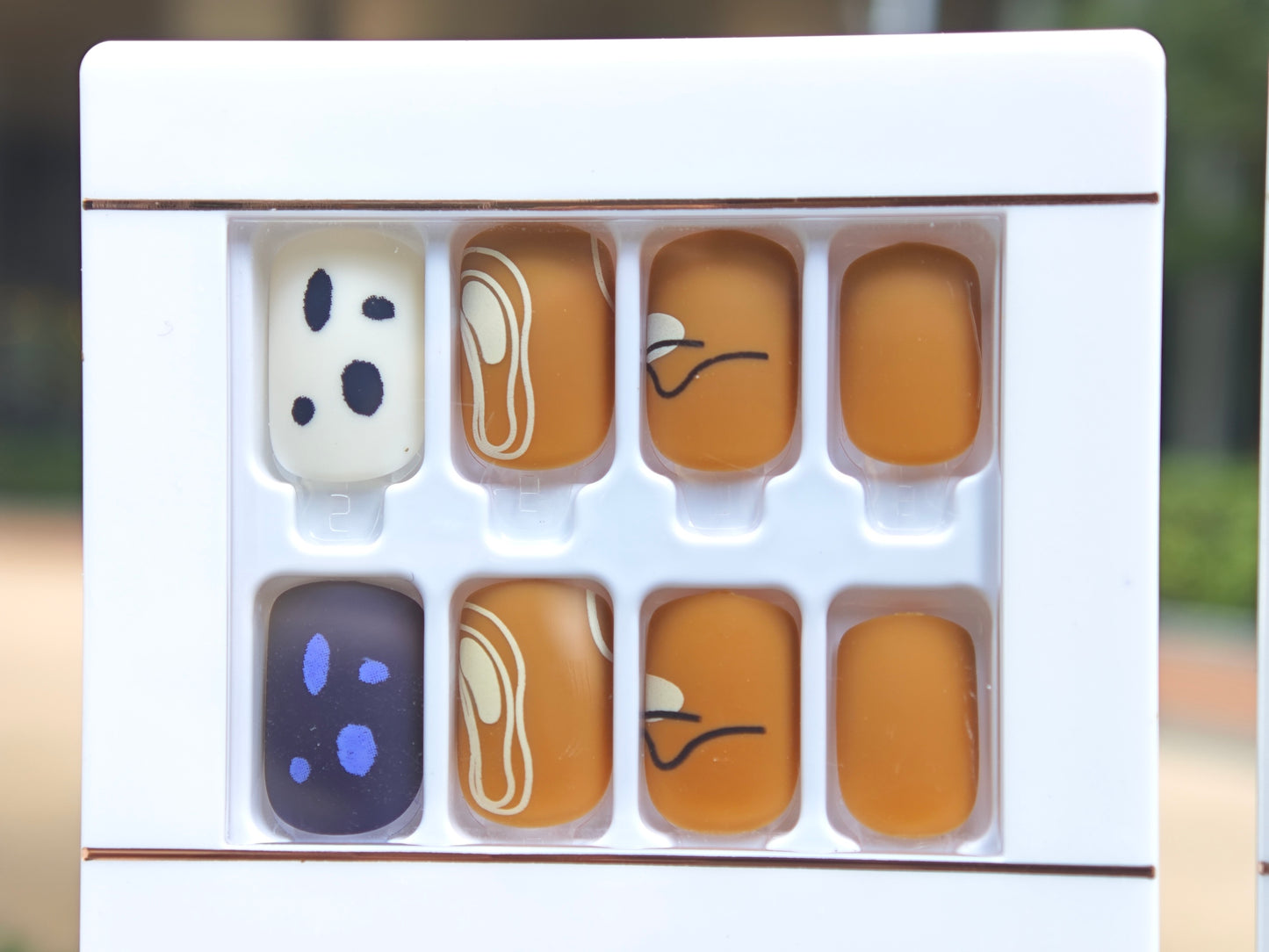 Abstract Line Art Press-on Nails - 10 Piece Minimalist Set