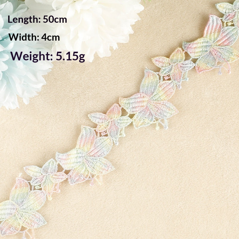 Water-Soluble Embroidered Ribbon & Fabric Patches for DIY Garments
