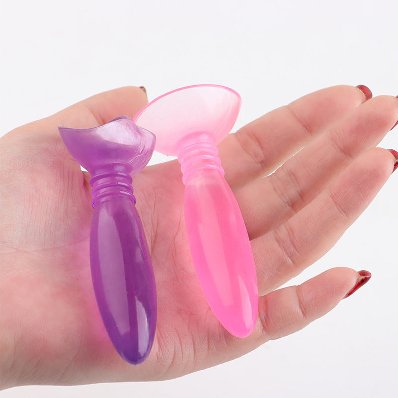 Silicone Back Court Bullet Butt Plug for Men and Women - Pink & Purple