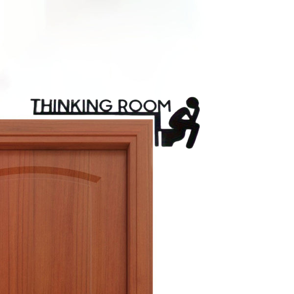 Marble Style Funny Metal Sign for Bathroom Wall Decor