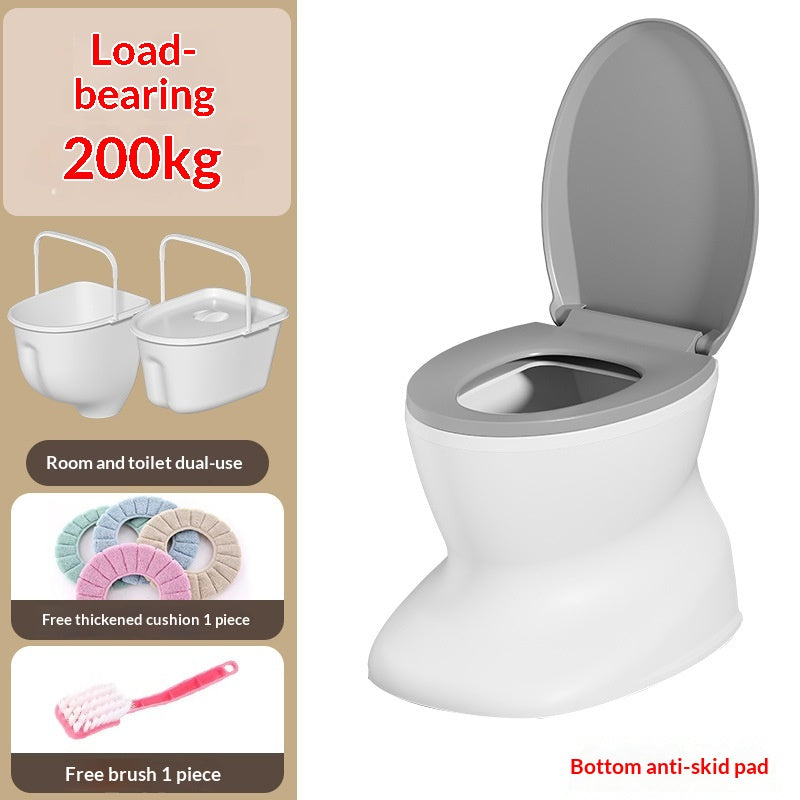 Portable Commode for Elderly & Adults with Limited Mobility - Safe Indoor Use