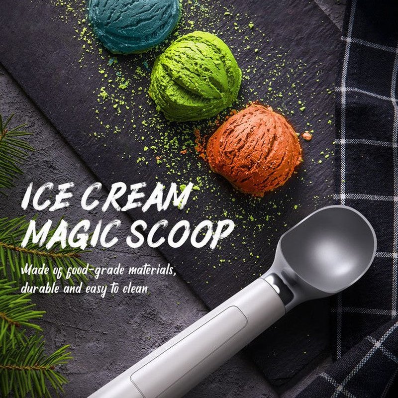 Electric Ice Cream Scoop with Heating & Auto Switch - Stainless Steel