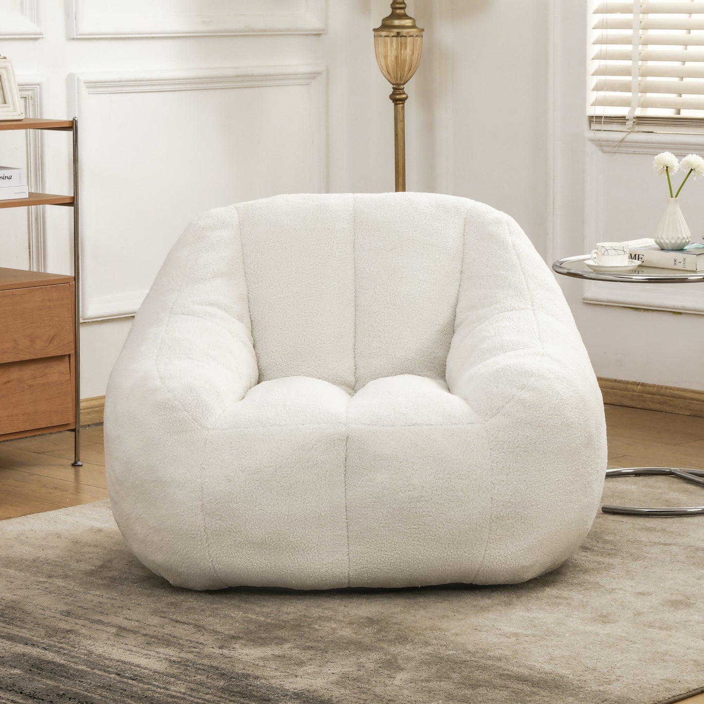 Bean Bag Chair With Filler, Sofa Tufted Soft Stuffed Filling, Fluffy