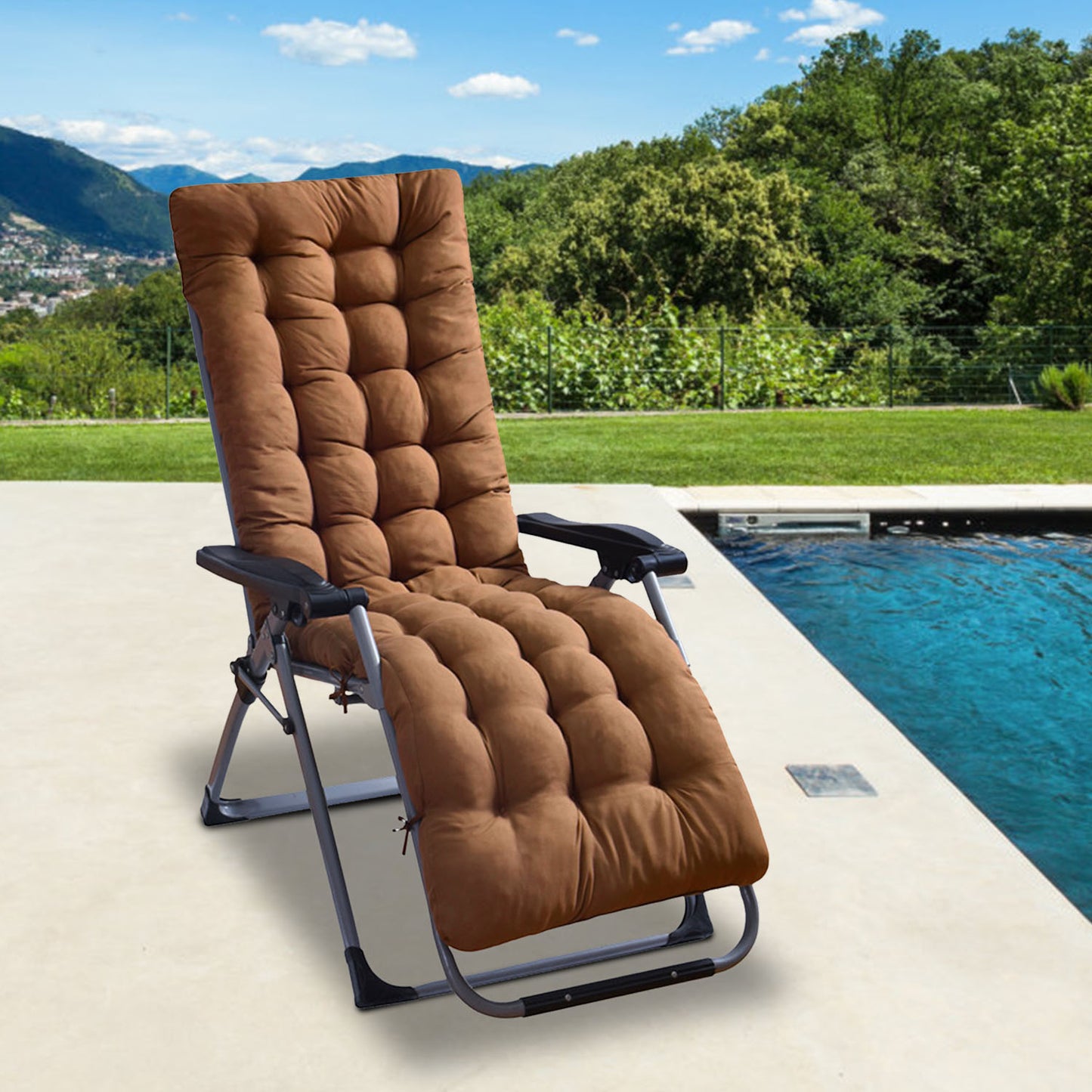 Comfortable Lounger Cushion for Deck Chairs - 67x22in & 71x22in Options