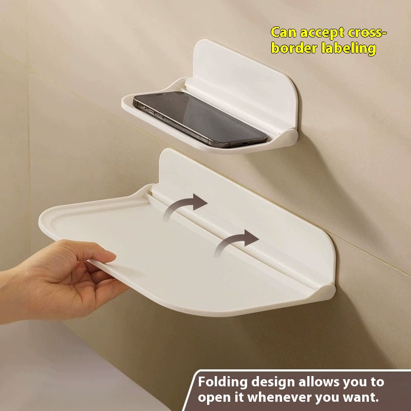 Foldable Wall Shelf Organizer - Modern Plastic Storage Rack with Multiple Sizes