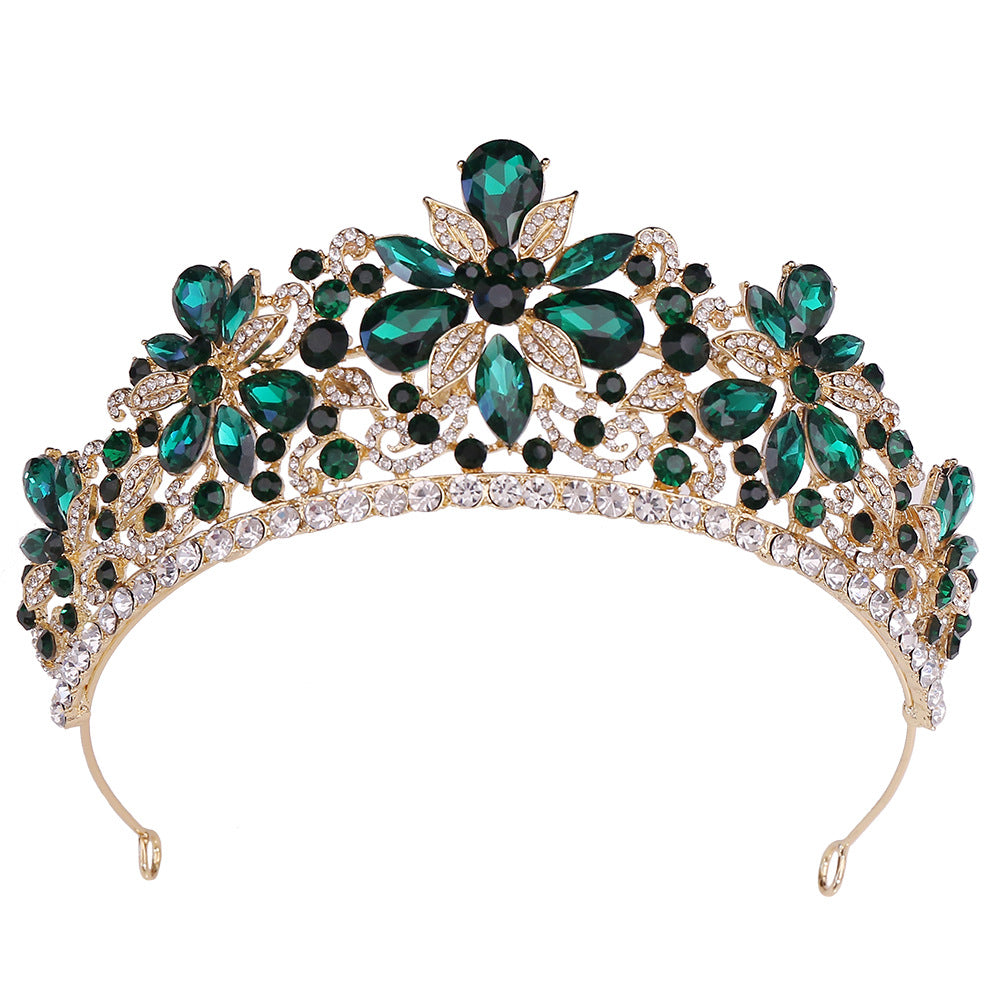 Rhinestone Crown Headband Hair Accessory - Multiple Colors