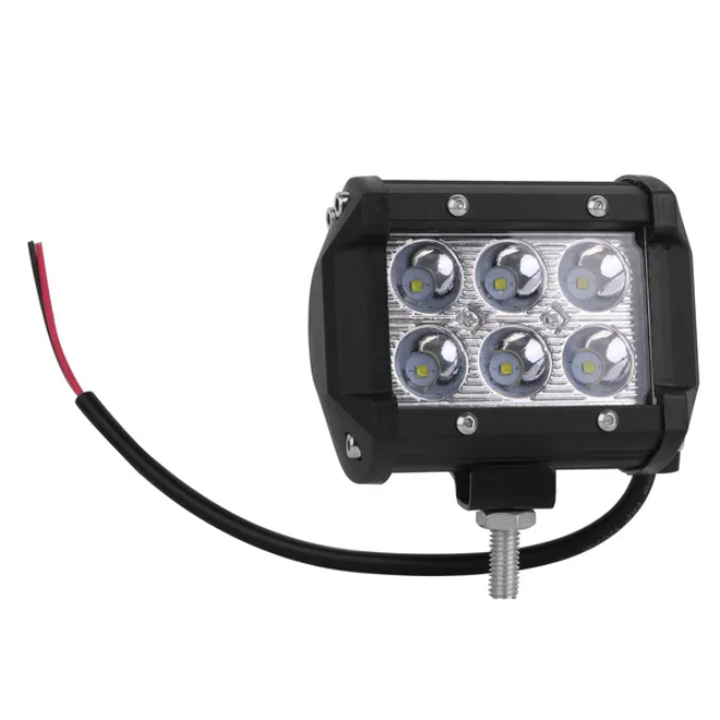 4 Pack 18W Dual Row LED Spot Light Cube Pods for Off-Road & Work Lighting