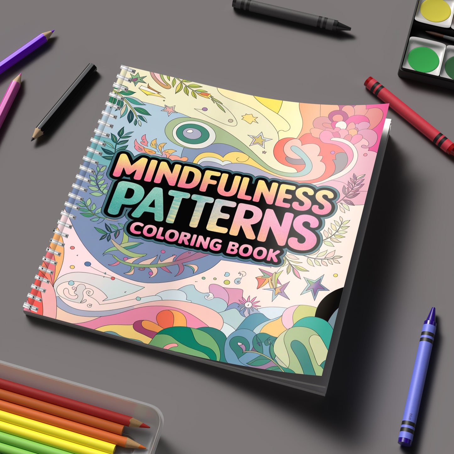 Adult Coloring Book - Mindfulness Patterns Stress Relief Art Set 28 Pages