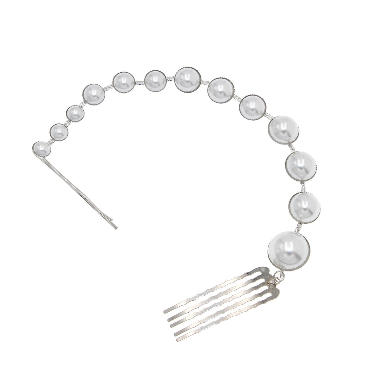 Personalized Retro Pearl Hairpin - A Word Clip