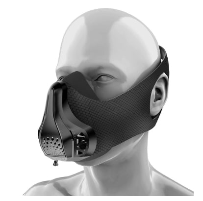 Sports Training Headgear with Oxygen Control - Black