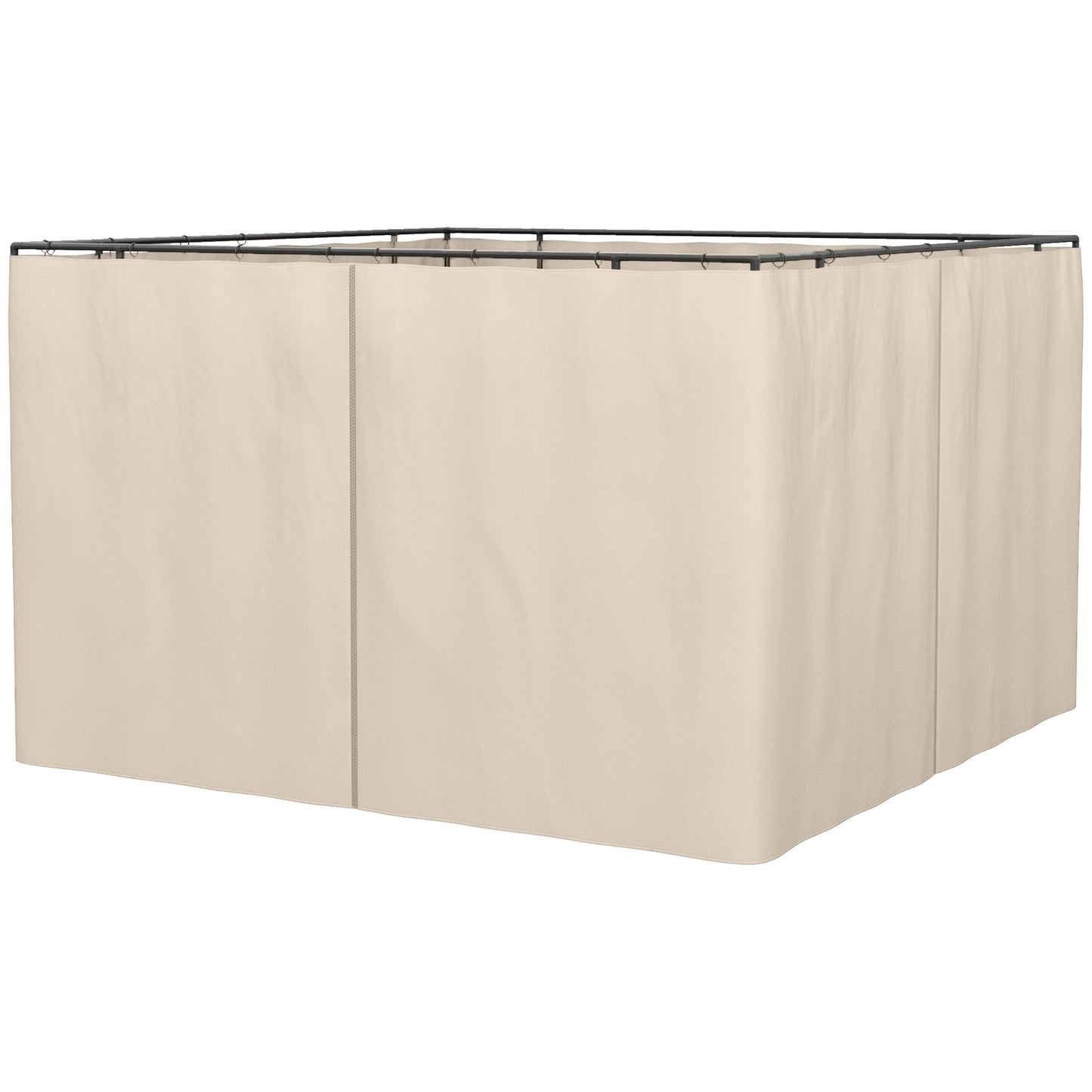 9.84' x 9.84' Gazebo Sidewall Set with Hooks & C-Rings - Beige