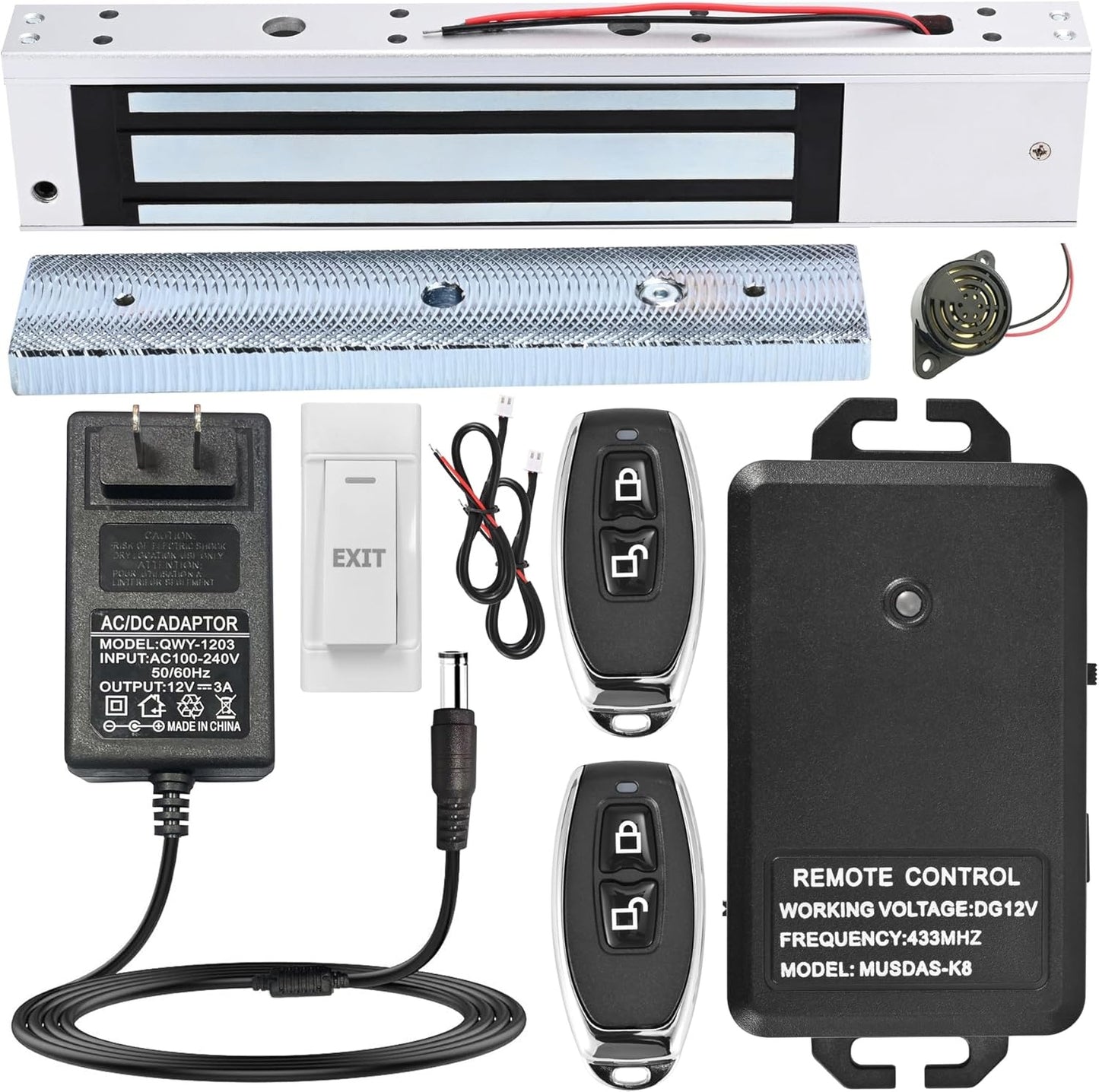 Double Door Electromagnetic Lock Waterproof Metal Access Control 500kg