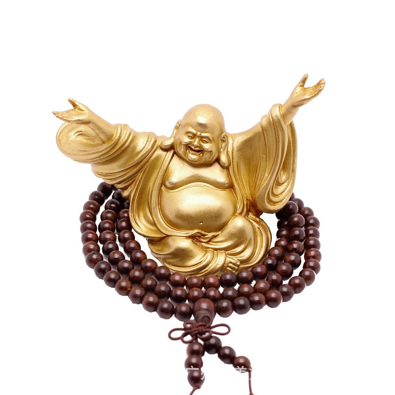 Decorative Brass Car Ornament Chinese Traditional Craft 10x5x6cm Gold Antique