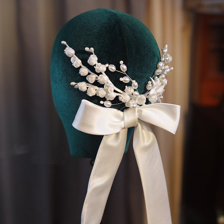 Orchid Hair Clip Headband - Wedding Bridal Accessory