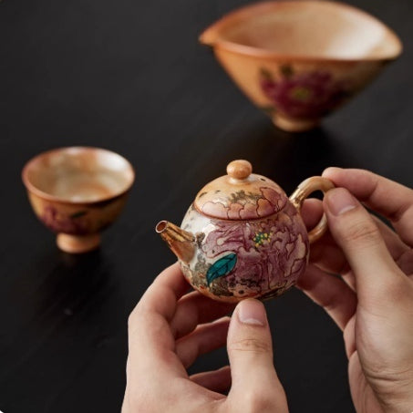 Chinese Style Ceramic Teacup and Teapot Set for Tea Ceremony