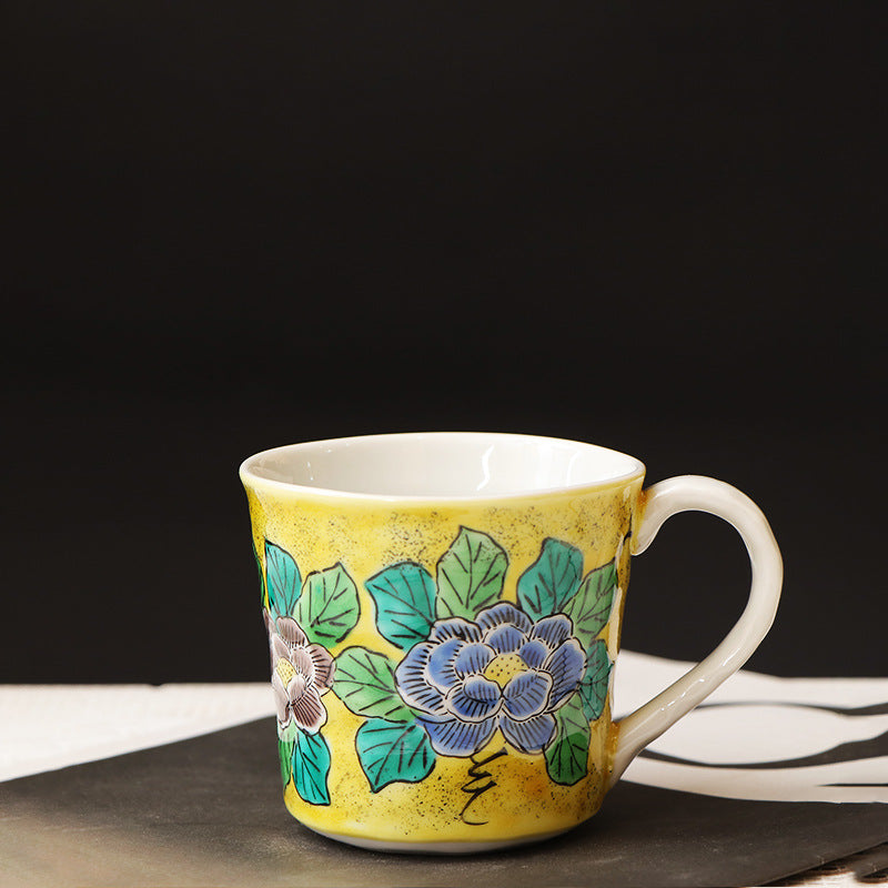 Gold Foil Coffee Mug - Ceramic Water Cup with Multiple Styles