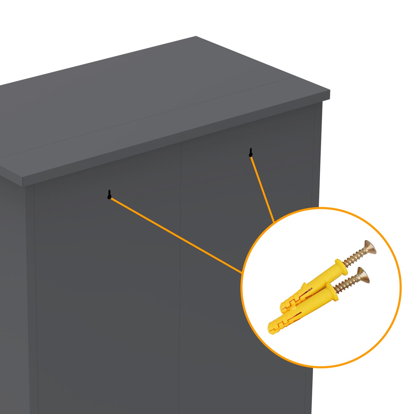47'' Tall Metal Tool Storage Cabinet - Slate Color