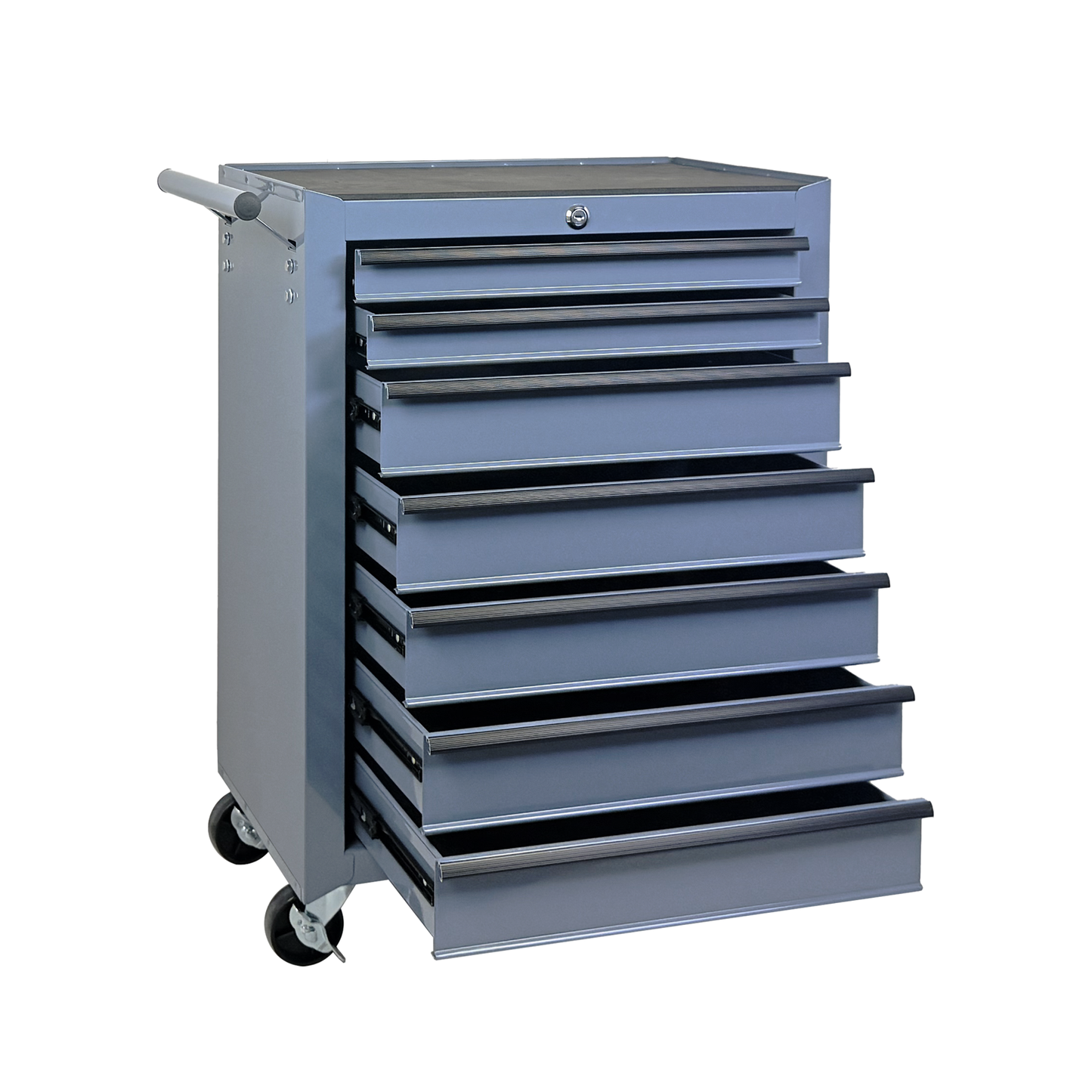 20-Inch Rolling Metal Tool Chest with 7 Drawers - Grey
