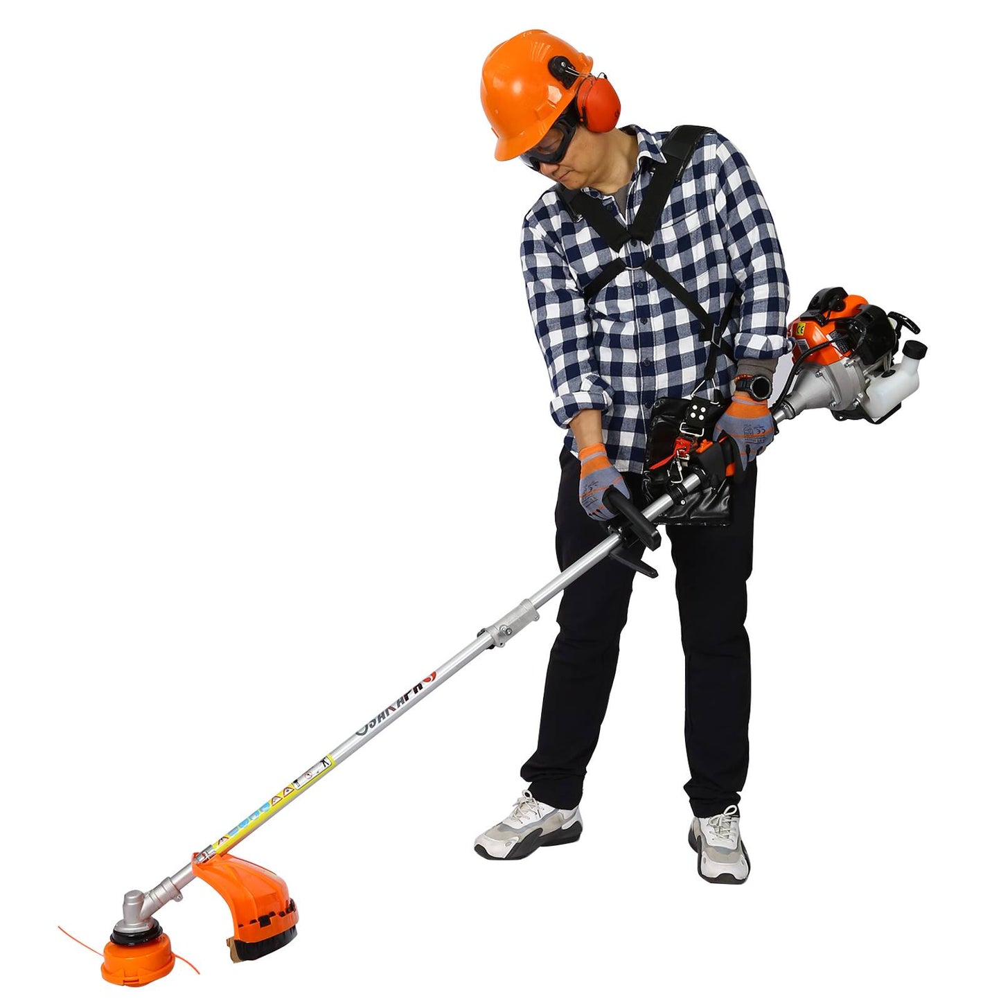 4-in-1 Multi-Functional Garden Trimming Tool System with Gas Pole Saw