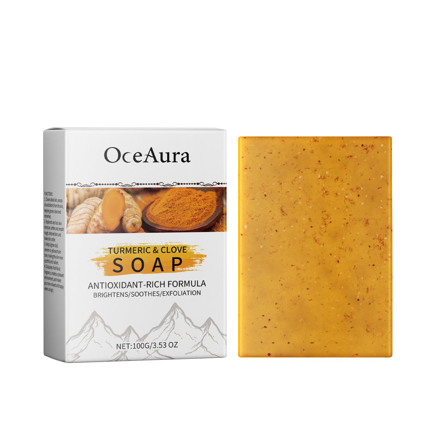 Turmeric Clove Essential Oil Soap - Moisturizing Facial & Body Cleansing Bar