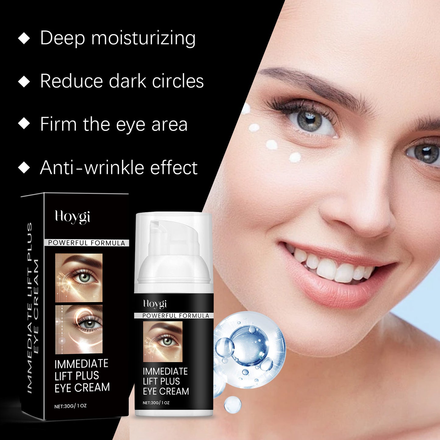Firming Eye Cream with Collagen & Hyaluronic Acid for Fine Lines & Puffiness