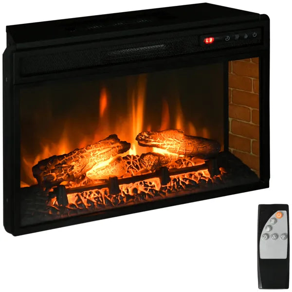 27" Electric Fireplace Insert with Remote Control & Adjustable Brightness