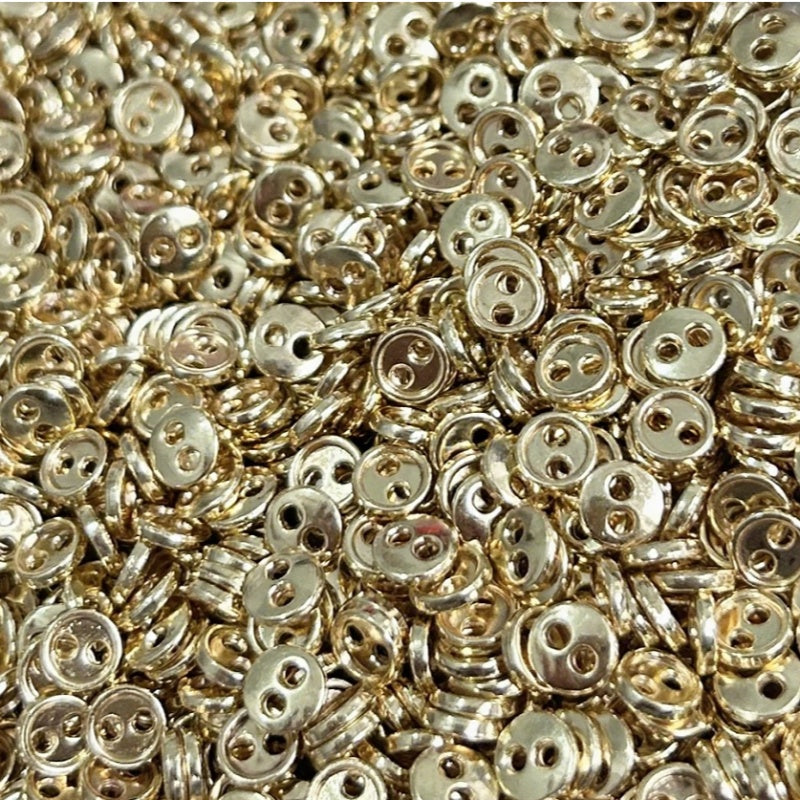 Mini Metal Button Assortment for Crafts and Sewing - 100pcs Small Doll Accessories