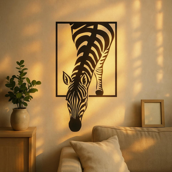 Modern Zebra Wall Art - Black and White Animal Print Decor