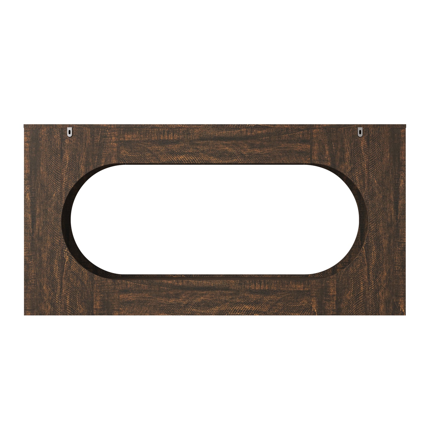 Narrow Walnut Wood Grain Console Table with Drawer - 63"