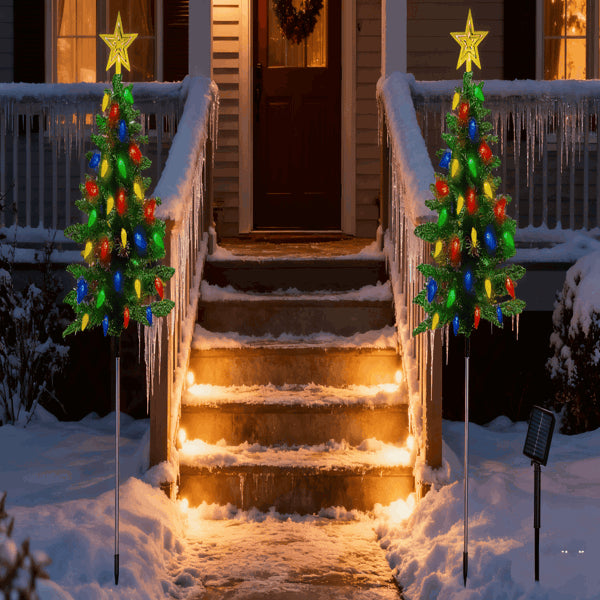 Solar Christmas Tree Lights - 100 LED Color Changing Decor
