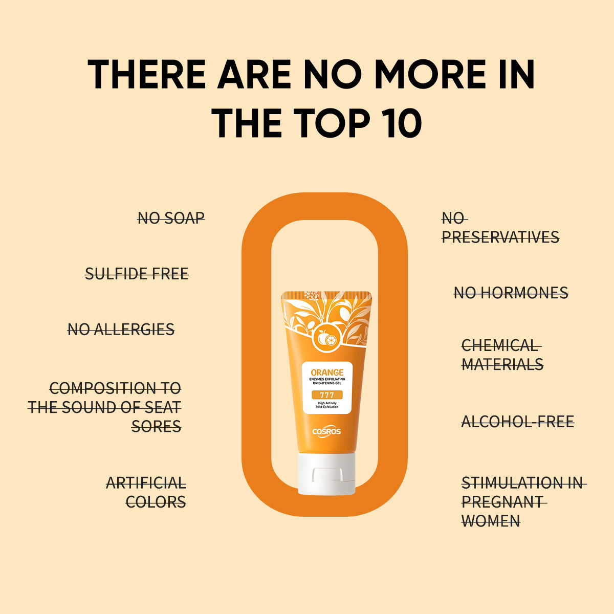 Orange Exfoliating Gel Scrub for Face and Body - Deep Pore Cleansing