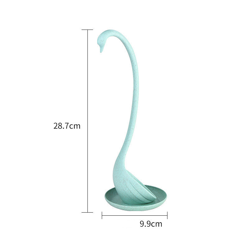 Swan Can Stand Up Spoon with Tray Kitchen Utensil - Multiple Colors