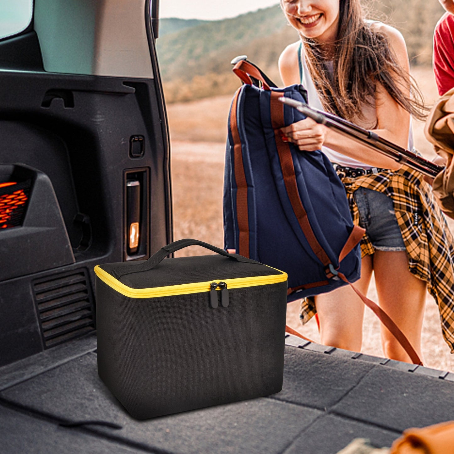 Outdoor Portable Storage Bag for Car Tire - Oxford Cloth, Black & Gray